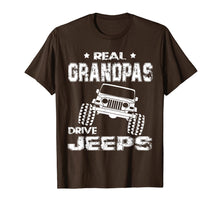 Load image into Gallery viewer, FathersDay Real Granddpas Drive Jeeps Shirt Funny Gift Papa