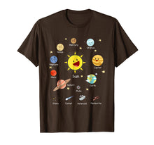 Load image into Gallery viewer, Solar System with Sun, Planets, Comets and Earth T Shirt