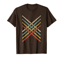Load image into Gallery viewer, Retro Vintage Drummer TShirt 80s Distressed Drum Sticks