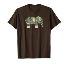 Load image into Gallery viewer, Dollar Bill Origami Elephant T-Shirt-Good Luck Shirt