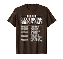 Load image into Gallery viewer, Funny Electrician Hourly Rate Humor T-Shirt