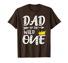 Load image into Gallery viewer, Mens Dad of The Wild One Crown Shirt 1st Birthday