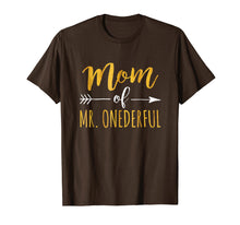 Load image into Gallery viewer, Mom of MR. Onederful T-Shirt Funny 1st birthday