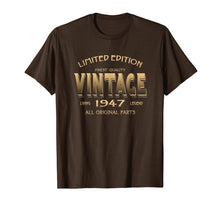 Load image into Gallery viewer, 72nd Birthday Gift 1947 T-shirt B-day 72 Year Old Age Yr