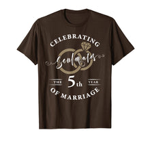 Load image into Gallery viewer, 5th Wedding Anniversary T-Shirt 5 years of Marriage Gift