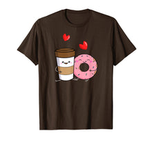Load image into Gallery viewer, Coffee And Donuts Shirt Cute Kawaii T-Shirt Dark