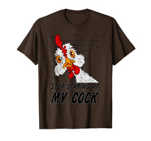 Load image into Gallery viewer, Mens Stop staring at my cock T-Shirt funny saying novelty humor