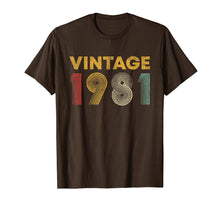 Load image into Gallery viewer, 38th Birthday Gift Idea Vintage 1981 T-Shirt Men Women