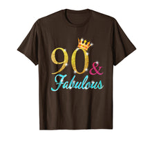 Load image into Gallery viewer, 90 and Fabulous Shirt 90 years old B-day 90th Birthday Gift