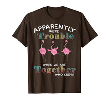 Load image into Gallery viewer, Apparently We're Trouble When We Are Together Flamingo Shirt