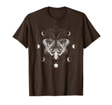 Load image into Gallery viewer, Moon Phases Moth T-shirt Blackcraft Clothing Gift