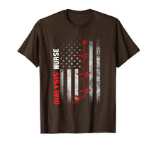 Load image into Gallery viewer, Nurse American Flag Heartbeat Shirt For Dialysis Nurses