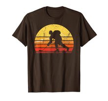 Load image into Gallery viewer, Vintage Retro Ice Hockey Player Silhouette Sun T-shirt Gift