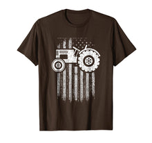 Load image into Gallery viewer, Farm Tractor With Distressed USA Flag T-shirt