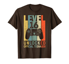 Load image into Gallery viewer, Level 16 Unlocked Official Teenager 16th Birthday Shirt