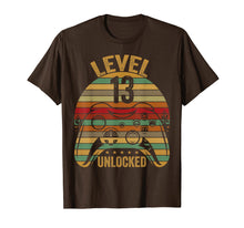 Load image into Gallery viewer, Level 13 Unlocked Birthday 13 Year Old Boy Kids Gift Shirt