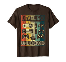 Load image into Gallery viewer, Level 40 Unlocked Shirt 40th Vintage Video Gamer Birthday