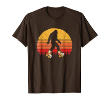 Load image into Gallery viewer, Retro Bigfoot Roller Skating Sasquatch Sun Rollerskate Shirt