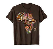 Load image into Gallery viewer, African pride traditional ethnic pattern Africa map t-shirt