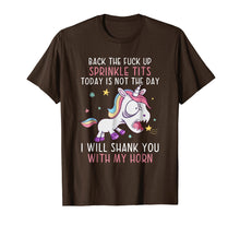 Load image into Gallery viewer, Back The Fuck Ups Sprinkle Tits Funny Unicorn Quotes T-shirt