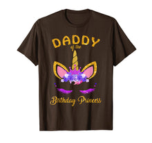 Load image into Gallery viewer, Daddy of the Birthday Princess Unicorn Girl T Shirt Outfit