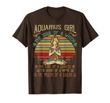Load image into Gallery viewer, Aquarius Girl The Soul Of A Witch Birthday Women Love Yoga
