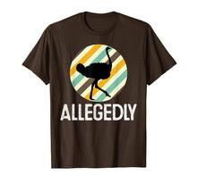 Load image into Gallery viewer, Allegedly Ostrich T Shirt Retro Bird Lover Gift Flightless