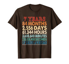 Load image into Gallery viewer, 7 Years Old 7th Birthday Gift Vintage Retro TShirt 84 Months