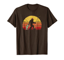 Load image into Gallery viewer, Bass Fishing Funny Bigfoot in Trucker Hat Retro T-Shirt