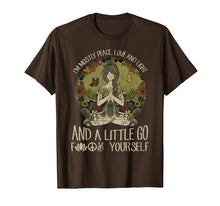 Load image into Gallery viewer, Yoga Tattoo Women T-Shirt I'm Mostly Peace Love And Light