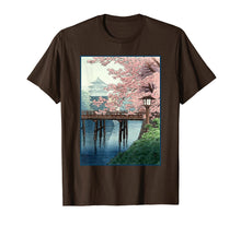 Load image into Gallery viewer, Japanese Cherry Blossom tshirt Japanese Woodblock Art tee