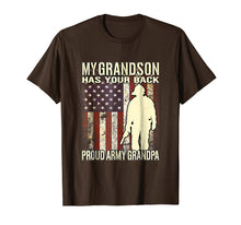 Load image into Gallery viewer, My Grandson Has Your Back Proud Army Grandpa T-Shirt