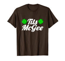 Load image into Gallery viewer, Women's Tits McGee Funny St. Patrick's Day Shamrocks Girls T-Shirt-943542