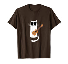 Load image into Gallery viewer, Funny Cat Wearing Sunglasses Playing Ukulele T-Shirt-866889