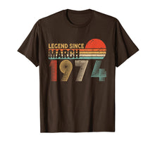 Load image into Gallery viewer, 46th Birthday Gift 46 Years Old Legend Since March 1974 T-Shirt-1013468