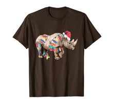 Load image into Gallery viewer, Santa Rhino Christmas Lights Rhino Lover Christmas Gift T-Shirt