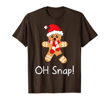 Load image into Gallery viewer, Womens Gingerbread Man Gift Funny Cute Christmas Oh Snap T-Shirt