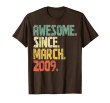 Load image into Gallery viewer, 11 years old Gifts Shirt- Awesome Since March 2009 T-Shirt-336366
