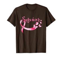Load image into Gallery viewer, Breast Cancer Awareness Pink Butterflies Ribbon Survivor T-Shirt-776736