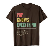 Load image into Gallery viewer, Funny Pop Shirt for Grandpa, Pop Knows Everything T-Shirt