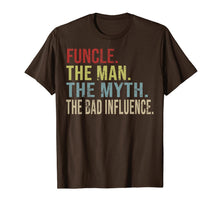 Load image into Gallery viewer, Vintage Funcle The Man The Myth The Bad Influence Gifts T-Shirt-222749
