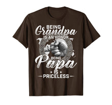 Load image into Gallery viewer, Being A Grandpa Is An Honor Being A Papa Is Priceless Funny T-Shirt-103725