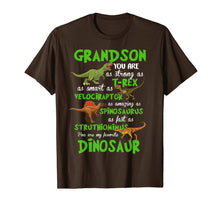 Load image into Gallery viewer, Grandson You Are,As Strong As T-rex As Smart As Velociraptor T-Shirt-887456