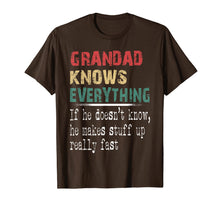 Load image into Gallery viewer, Grandad Knows Everything - Christmas Grandpa Gift T-Shirt-1949956
