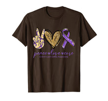 Load image into Gallery viewer, Peace - Love - Cure Crohn and Colitis Awareness Gift T-Shirt-1179952