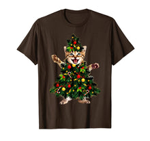 Load image into Gallery viewer, Santa Maine Coon Cat Christmas Tree Light Funny Xmas Cat T-Shirt