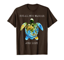 Load image into Gallery viewer, Not All Who Wander Are Lost Turtle Maps Shirt