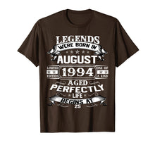 Load image into Gallery viewer, Vintage 25th Birthday August 1994 Shirt 25 Years Old Gift