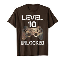 Load image into Gallery viewer, Level 10 Unlocked Boys 10th Birthday 10 Year Old Gamer Gift T-Shirt