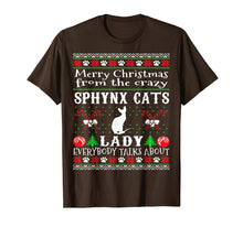 Load image into Gallery viewer, Merry Christmas Sphynx Cats Lady Ugly Sweater T-Shirt
